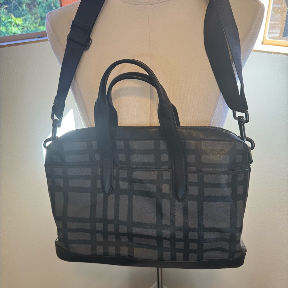 Coach Hamilton Briefcase / Laptop Bag ~ Retired Plaid Print F11187 - Picture 8 of 11